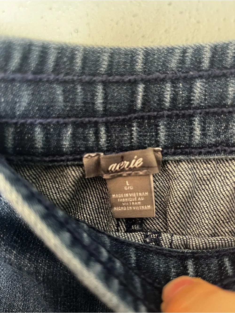 Aerie Drawstring Denim Shorts